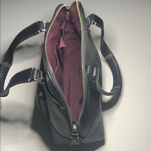 Coach- Black Pebbled Leather Hampton Doc. Satchel - Picture 4 of 4